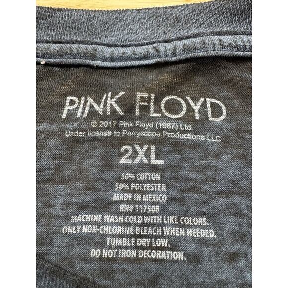 Pink Floyd Dark Side Of The Moon Prism Pyramid Planet Rainbow 2XL Stretch Blend - Picture 3 of 4